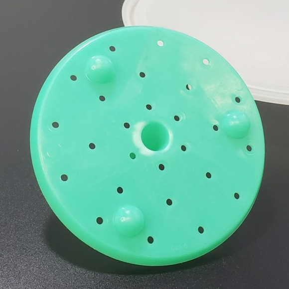 VTG LARGE Tupperware Crisp It Lettuce Bowl Salad Keeper 1424 3PC COMPLETE - Picture 5 of 6